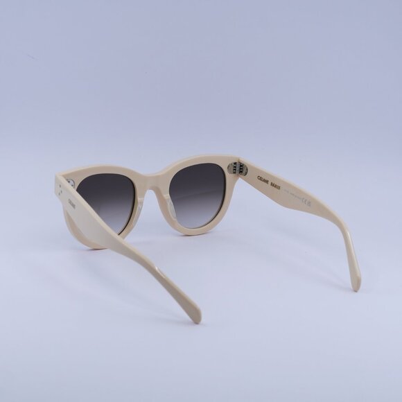 Celine CL4003IN 24F Sunglasses White Cat Eye Frame, Brown Gradient Lenses - Picture 7 of 11